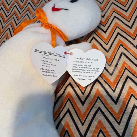 SOLD TY Spooky the Ghost Beanie Baby w/Tag Preowned - Picture 4 of 5